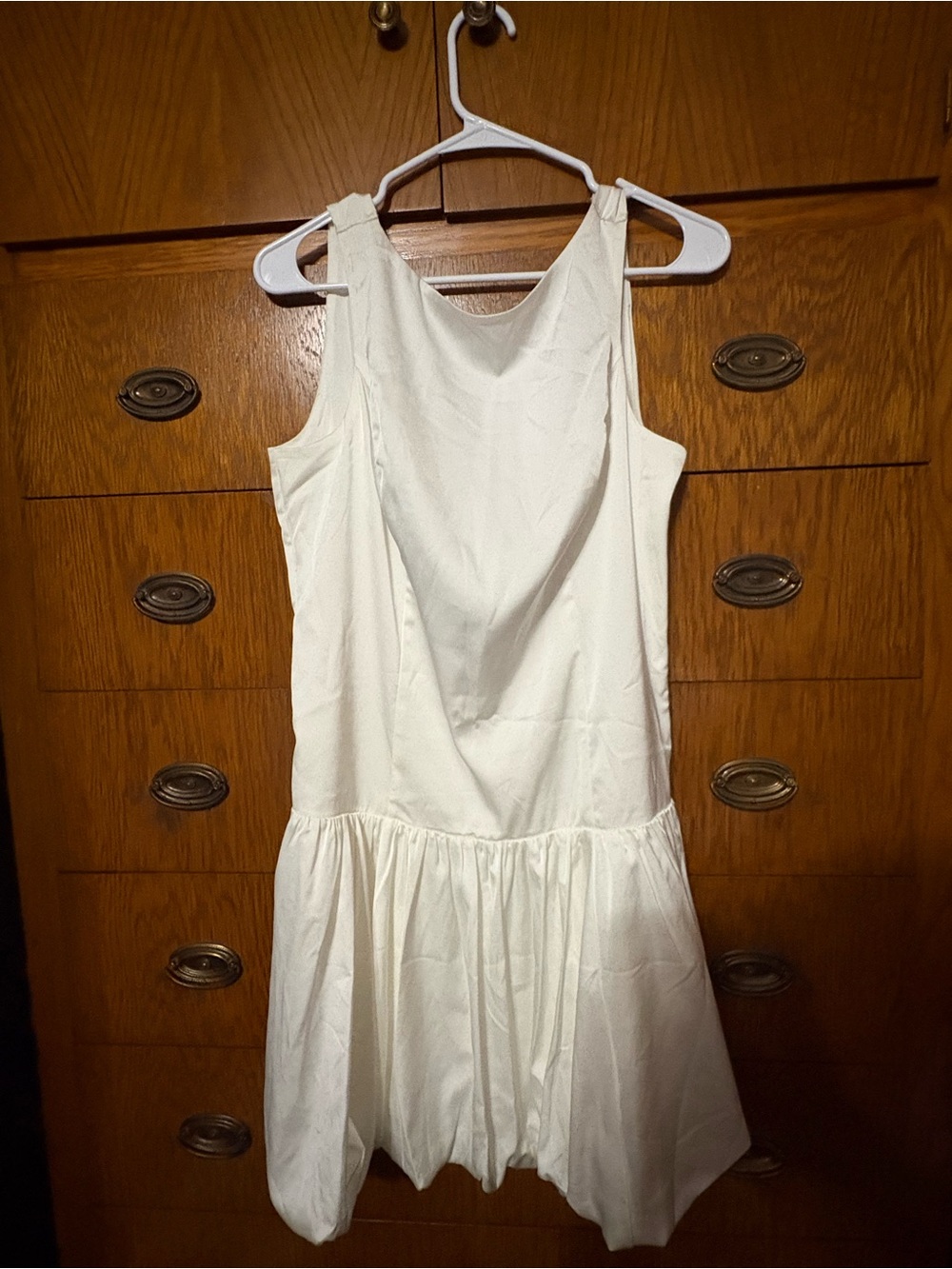 NWT Abercrombie & Fitch Cream Sleeveless Drop-Waist Sundress